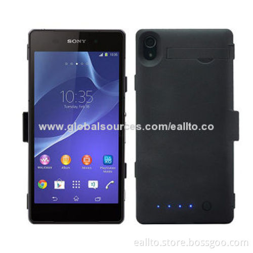 External Battery Cases for Sony Xperia Z2, 5V DC/0.8A Input